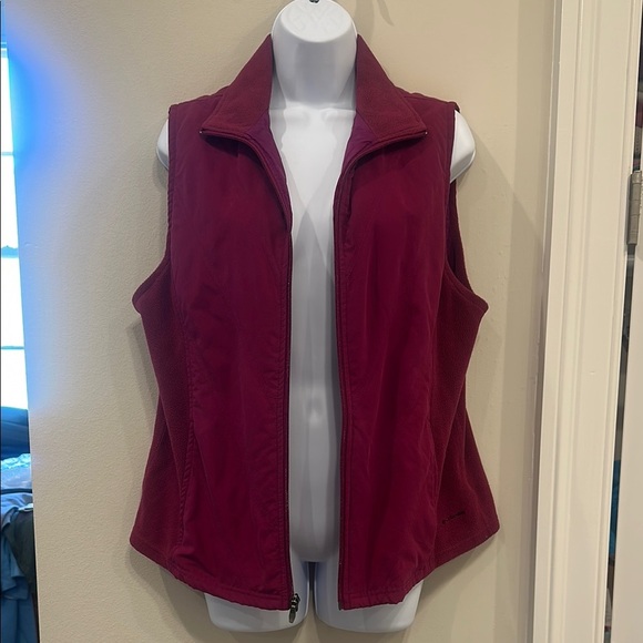 Columbia Pink Sleeveless Zip-Up Vest- large - Picture 1 of 6